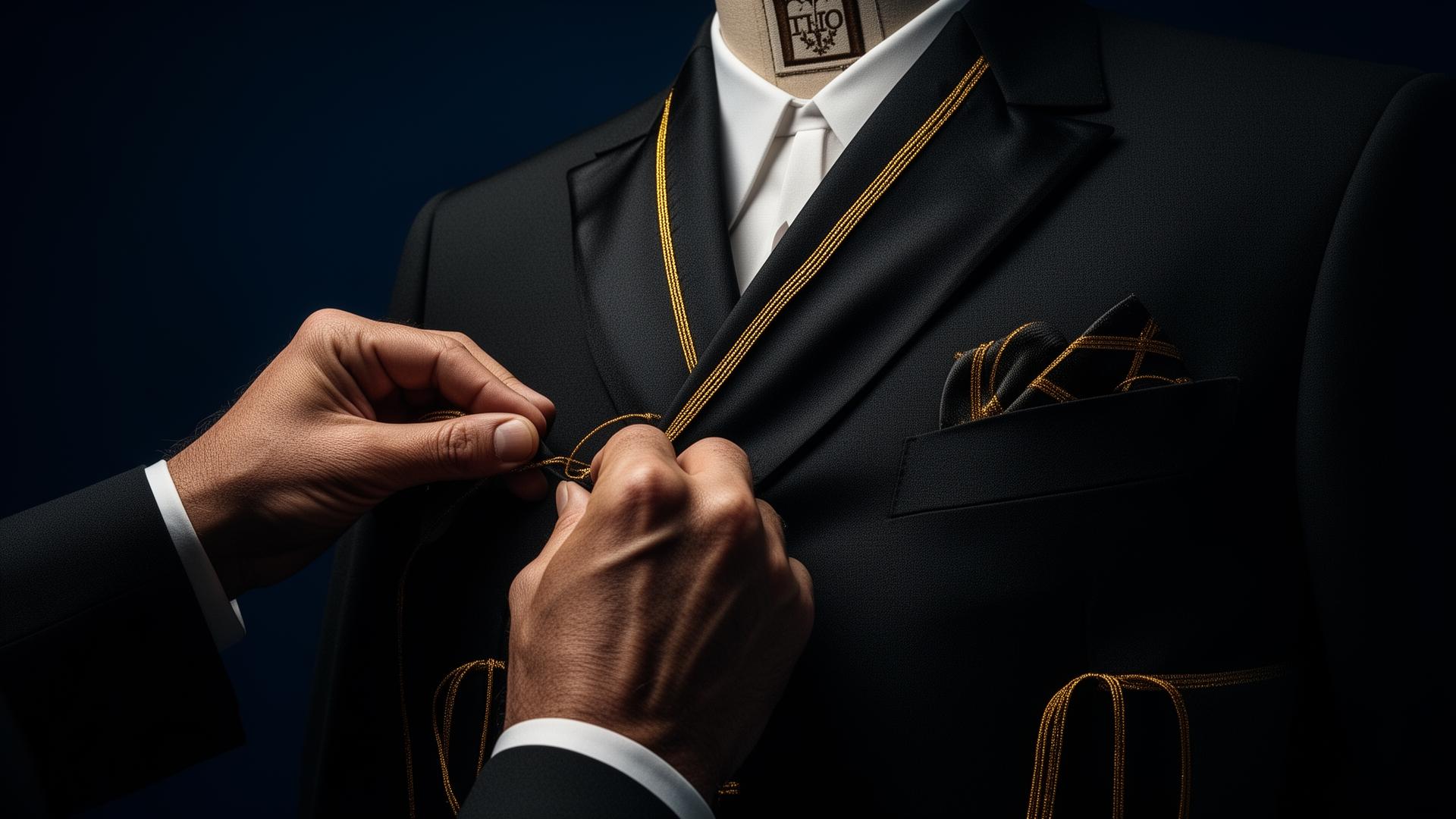 Master tailor crafting a bespoke suit